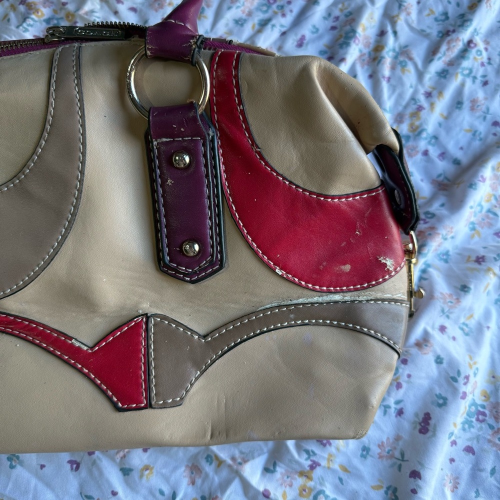 Coach Multicolor Patchwork Leather Tote Shoulder … - image 8